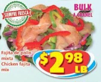 Savers Cost Plus Chicken fajita mix offer