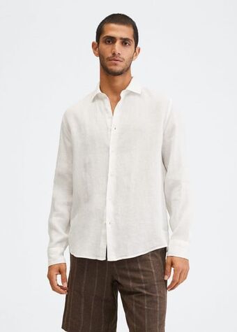 Mango Regular-fit 100% linen shirt offer
