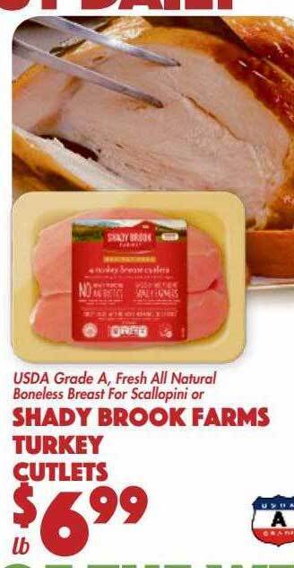 The Food Emporium Shady brook farms turkey cutlets offer