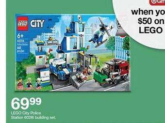 Target Lego city police station 60316 building set offer