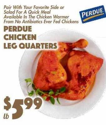The Food Emporium Perdue chicken leg quarters offer
