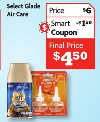 Family Dollar Select glade air care offer
