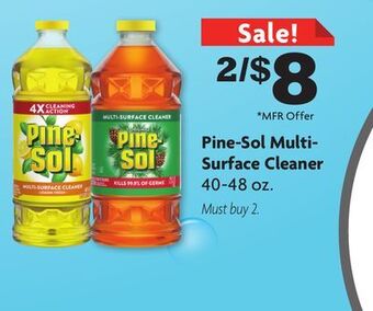 Family Dollar Pine-sol multi-surface cleaner offer
