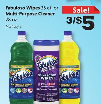 Family Dollar Fabuloso wipes 35 ct. or multi-purpose cleaner 28 oz. offer