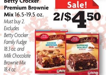 Family Dollar Betty crocker premium brownie mix offer