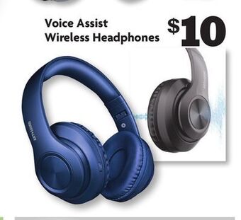 Family Dollar Voice assist wireless headphones offer