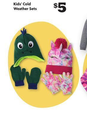 Family Dollar Kids' cold weather sets offer