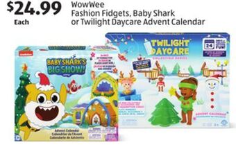 Aldi Wowwee fashion fidgets, baby shark or twilight daycare advent calendar offer