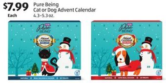 Aldi Pure being cat or dog advent calendar offer