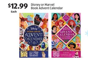 Aldi Disney or marvel book advent calendar offer