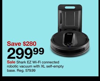 Target Shark ez wi-fi connected robotic vacuum with xl offer