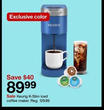 Target Keurig k-slim iced coffee maker offer