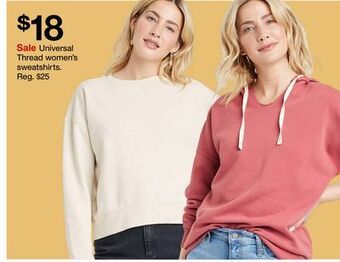Target Universal thread women's sweatshirts offer