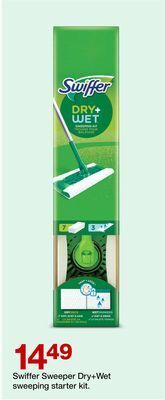Target Swiffer sweeper dry+wet sweeping starter kit offer