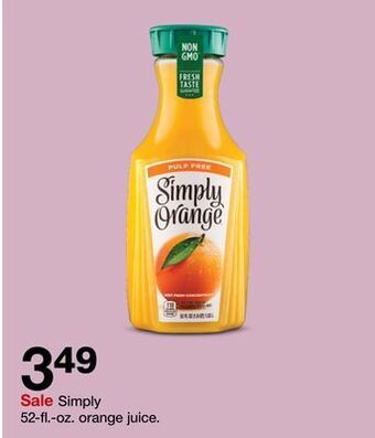 Target Simply 52-fl.-oz. orange juice offer