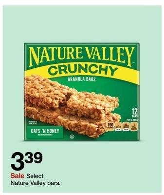 Target Select nature valley bars offer