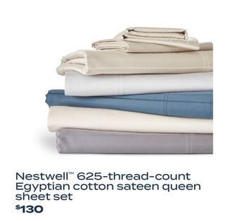 Bed Bath & Beyond Nestwell™ egyptian cotton sateen 625-thread-count sheet set offer