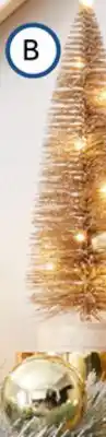 Bed Bath & Beyond Bee & willow™ mini bottle brush trees in gold (set of 3) offer