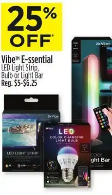 Dollar General Vibe™ e-ssential led light strip, bulb or light bar offer