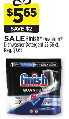 Dollar General Finish® quantum® dishwasher detergent offer