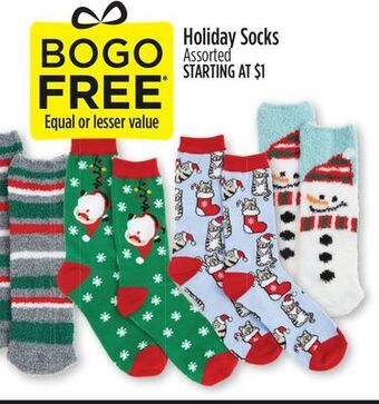 Dollar General Holiday socks offer