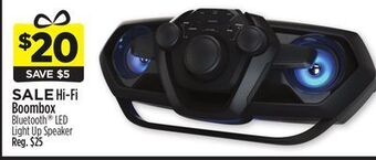 Dollar General Hi-fi boombox bluetooth® led light up speaker offer