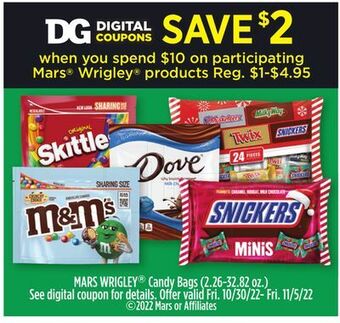 Dollar General Mars wrigley® candy bags offer