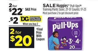 Dollar General Huggies® pull-ups™ training pants offer