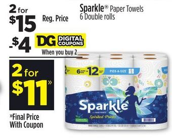 Dollar General Sparkle® paper towels offer