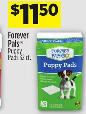 Dollar General Forever pals® puppy pads offer
