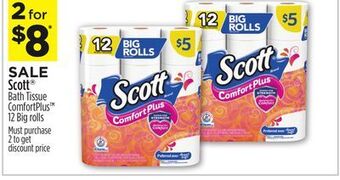 Dollar General Scott® bath tissue comfortplus™ offer