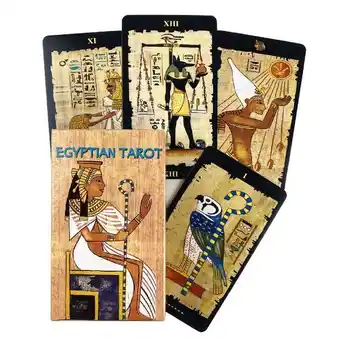 AliExpress Golden egyptian tarot cards deck mysterious divination board game english edition for party offer