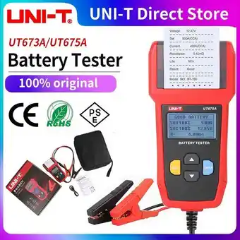 AliExpress Uni-t car battery tester 12v 24v dc charger analyzer ut673a ut675a capacity load tester cranking system test 40-2000cca offer