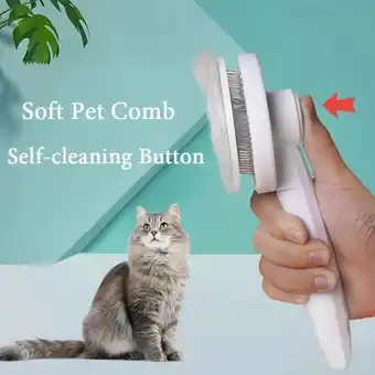 AliExpress Cat brush pet comb hair removes dog hair comb for cat dog grooming hair cleaner cleaning beauty slicker brush pet supplies offer