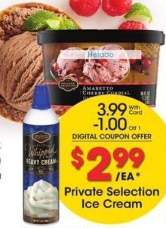Fry's Private Selection Ice Cream offer