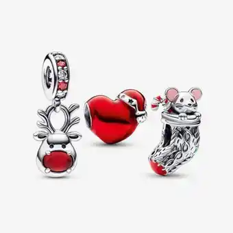 Pandora Christmas mouse and reindeer charm set offer