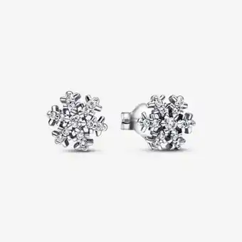 Pandora Sparkling snowflake stud earrings offer
