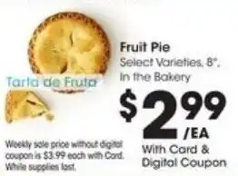 Fry's Fruit Pie offer