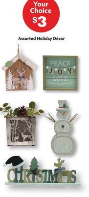 Family Dollar Assorted holiday décor offer