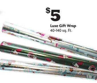 Family Dollar Luxe gift wrap offer