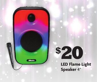 Family Dollar Led flame light speaker offer