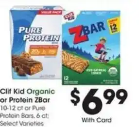 Fry's Clif Kid Organic or Protein ZBar offer