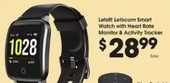 Letsfit Letscom Smart Watch With Heart Rate Monitor & Activity Tracker