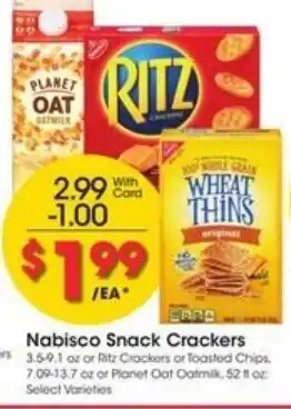 Kroger Nabisco Snack Crackers 3.5-9.1oz offer