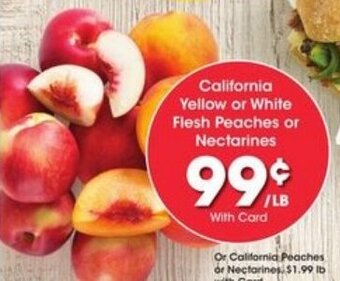 Kroger California Yellow or White Flesh Peaches or Nectarines offer