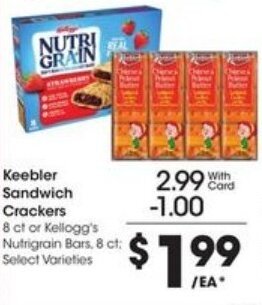 Kroger Keebler Sandwich Crackers offer