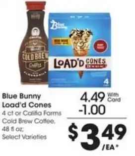 Kroger Blue Bunny Load'd Cones offer