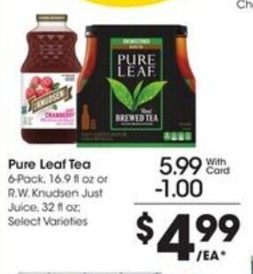 Kroger Pure Leaf Tea offer