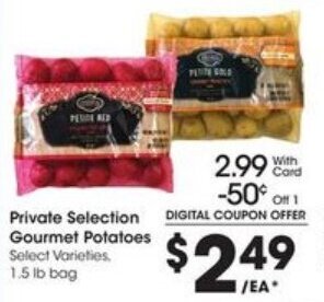 Kroger Private Selection Gourmet Potatoes offer