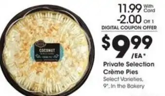 Kroger Private Selection Créme Pies offer